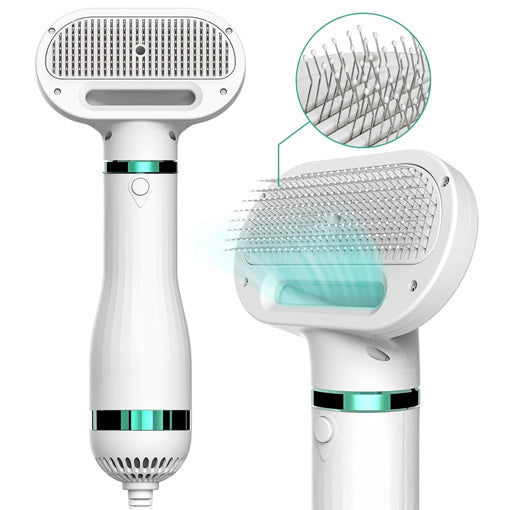 2-in-1 Dog Hair Brush Dryer With Slicker Brush