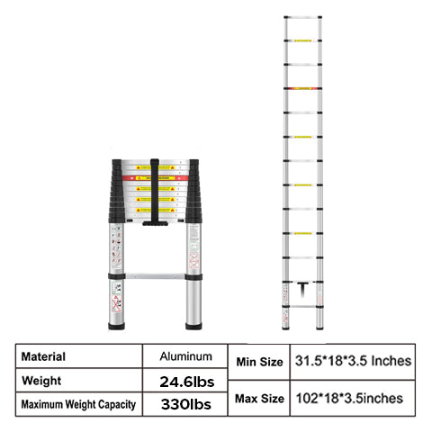 12.5 Ft. Aluminum Telescopic Ladder