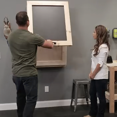 24 Inch Wall Mounted Desk and Chalkboard