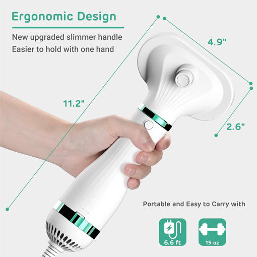 2-in-1 Dog Hair Brush Dryer With Slicker Brush