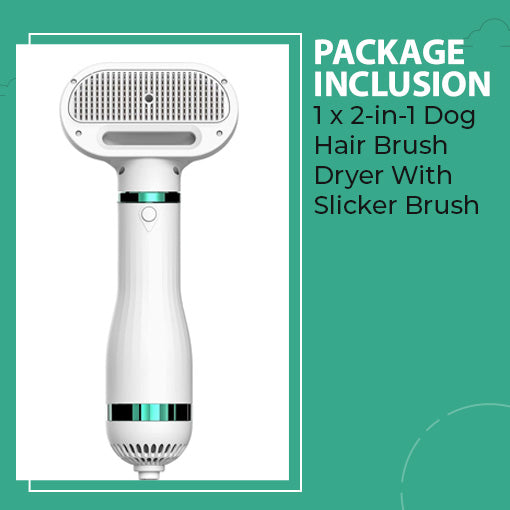 2-in-1 Dog Hair Brush Dryer With Slicker Brush