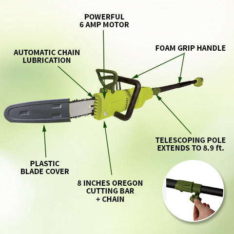 2-in-1 Electric Chain Saw & Pole Saw