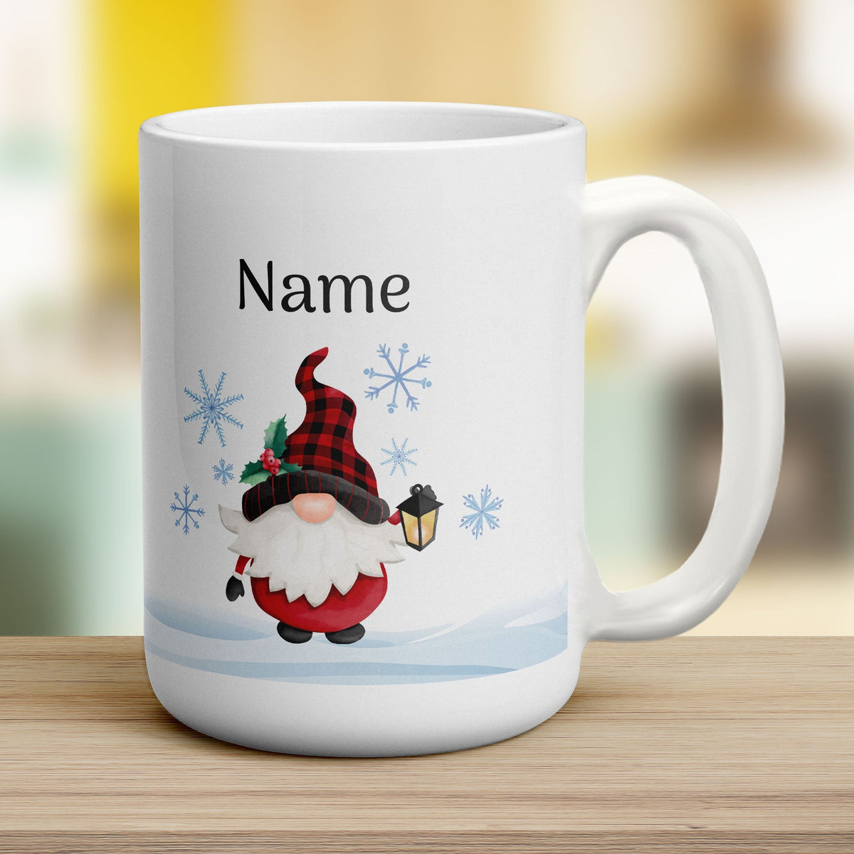 Christmas Gnome Name and Photo Mug