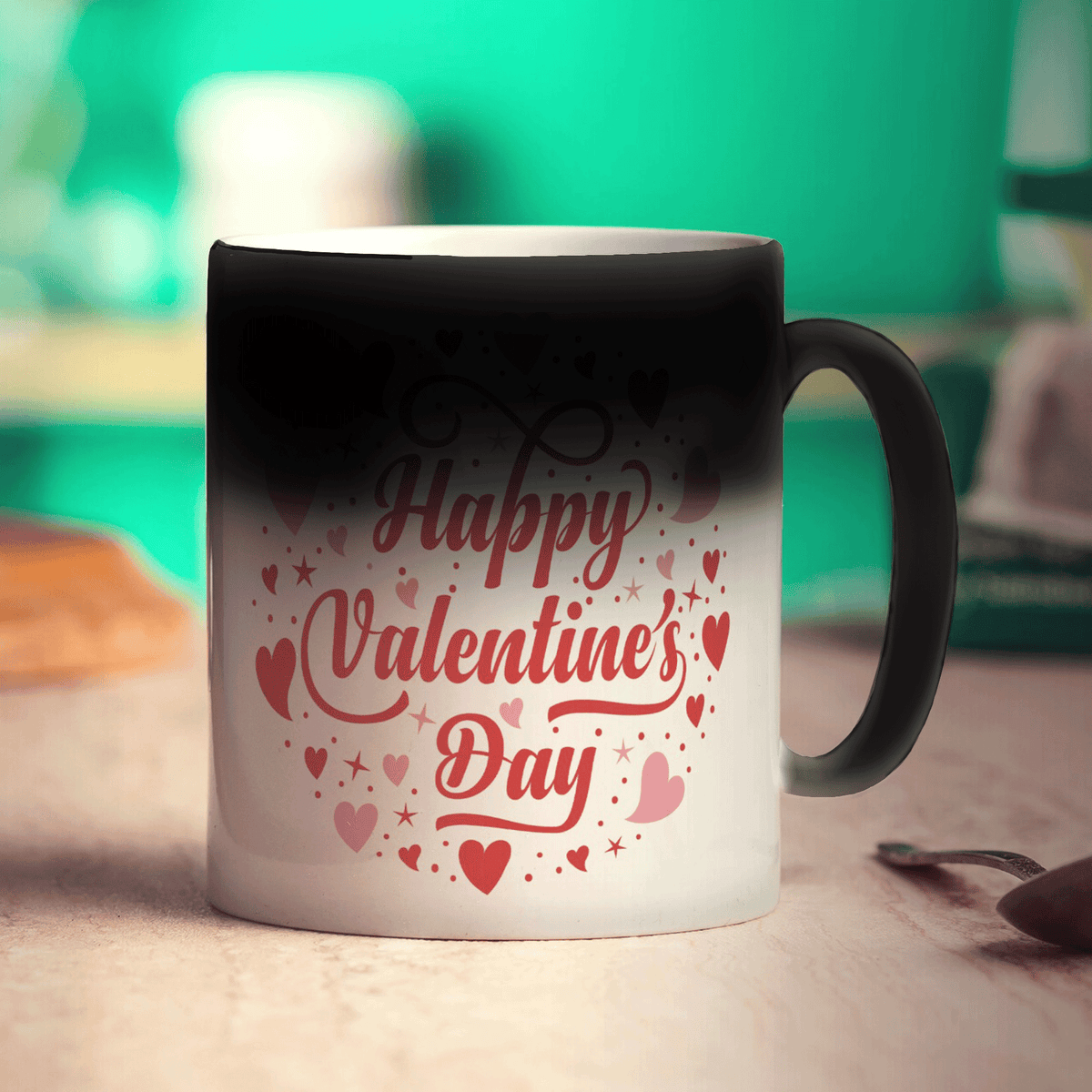 Happy Valentine's Day Circle Photo Mug