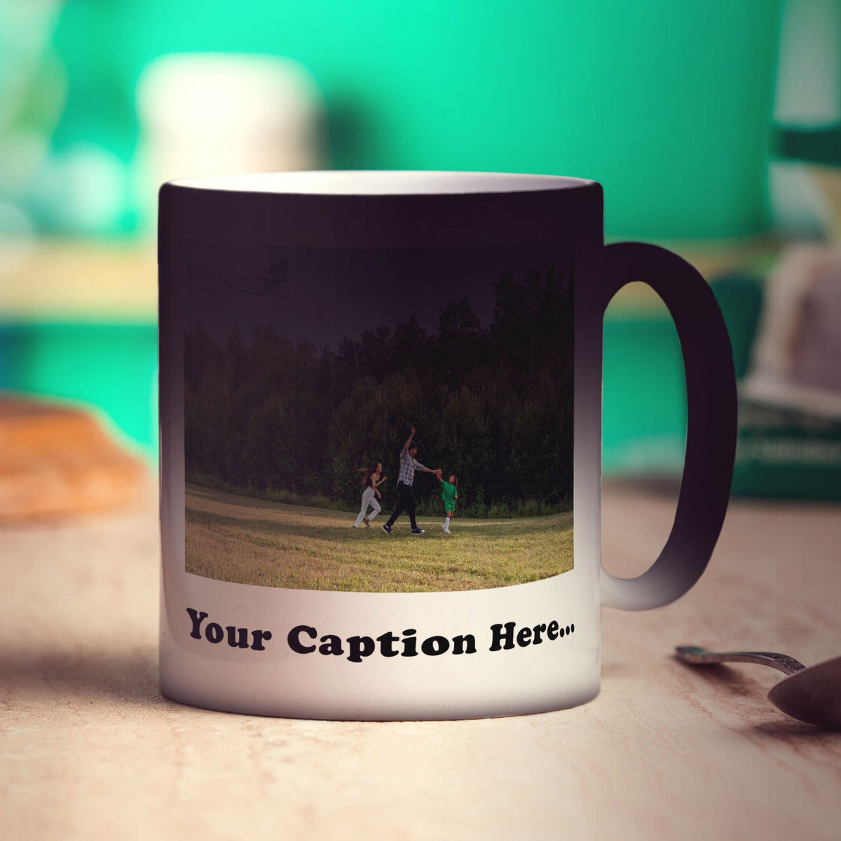 Photo Mug with Caption and Message