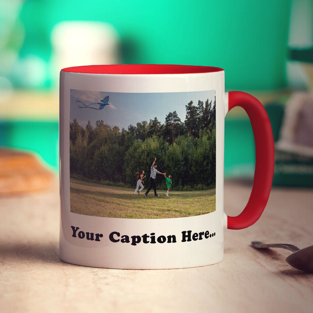Photo Mug with Caption and Message