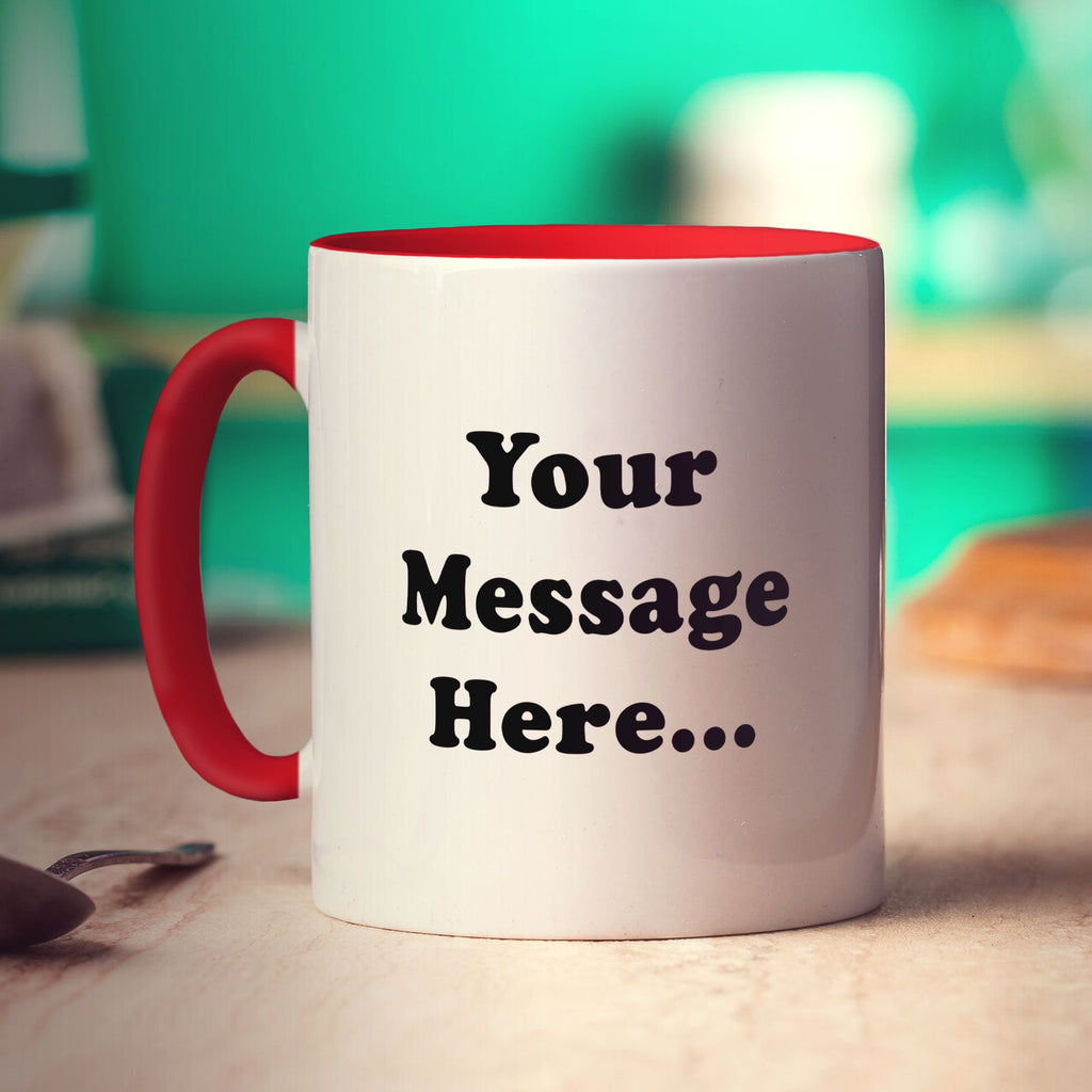 Photo Mug with Caption and Message